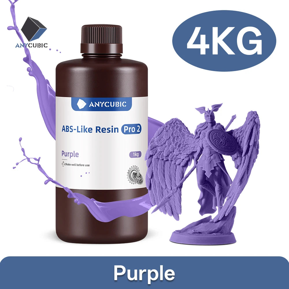Newest 4pieces/lot Anycubic ABS Like Reisn 3d Resin High Precision UV 405nm For LCD SLA DLP Anycubic Photon Resin 3d Printer