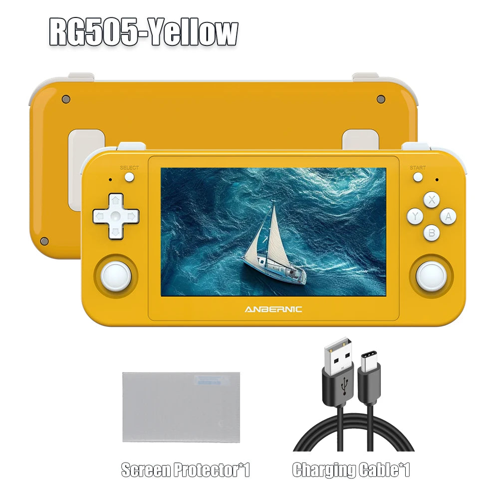 ANBERNIC RG505 Handheld Game Console Android 12 System Unisoc Tiger T618 4.95-INCH OLED With Hall Joyctick OTA Update Gift