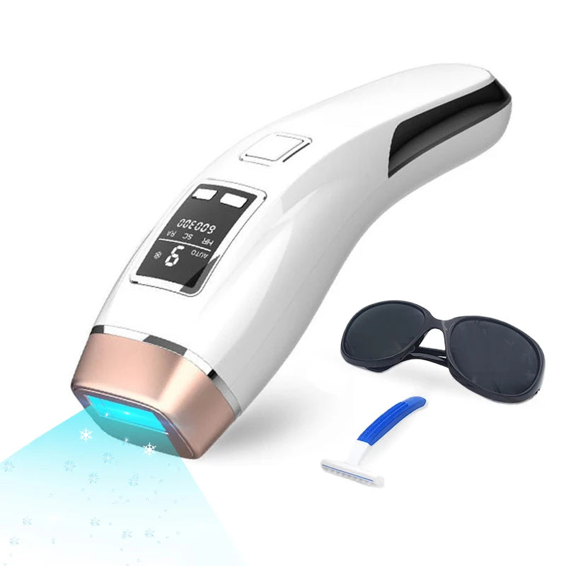 Vancostar 4in1 Laser Hair Removal IPL Epilator Cooling LCD Acne Treatment Rejuvenation Device for Home Bikini Trimmer Device