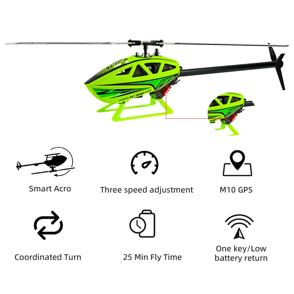 FLY WING FW450 V3 RC Helicopters ACE Flight Control LED light 6CH 3D Auto Acrobatics GPS Altitude Hold FLYWING FW450L helicopter